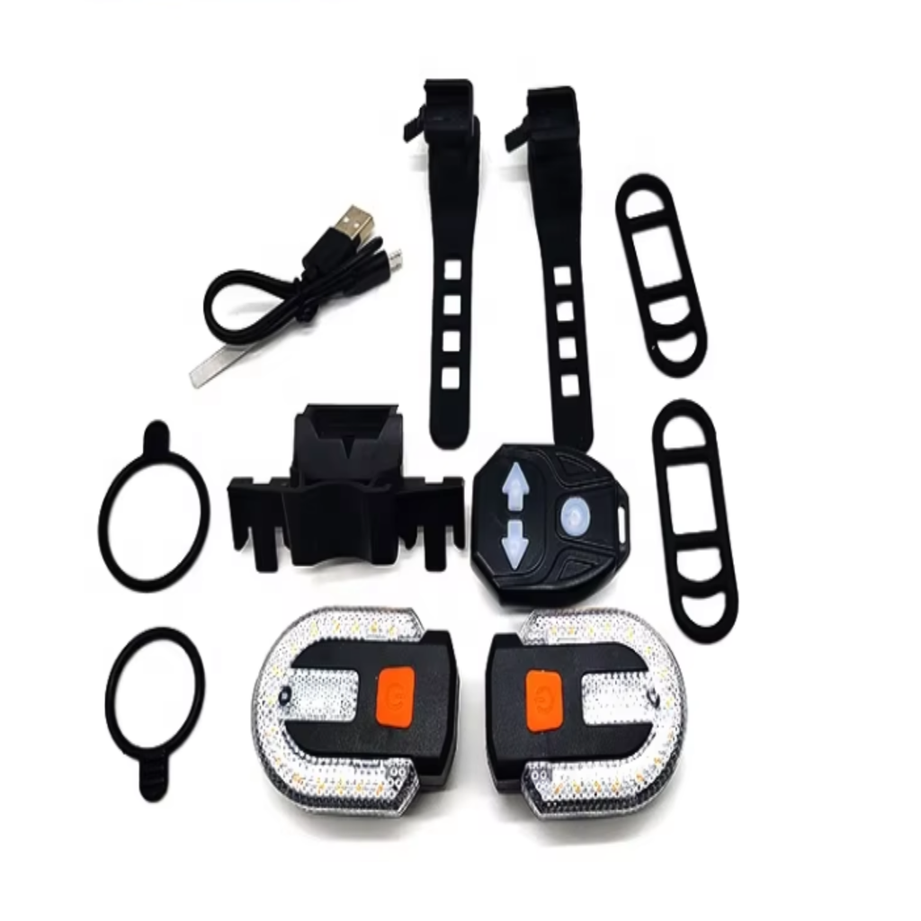 Feu de signalisation de vélo rechargeable par USB avec télécommande sans fil