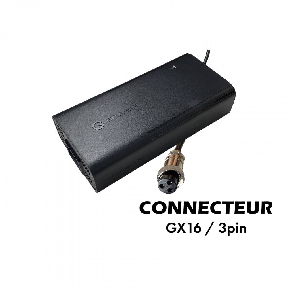 Chargeur  54.6V 2A (connecteur GX16-3p) - CE