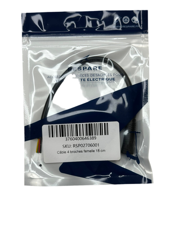 [RSP02706001] Câble 4 broches femelle 18 cm